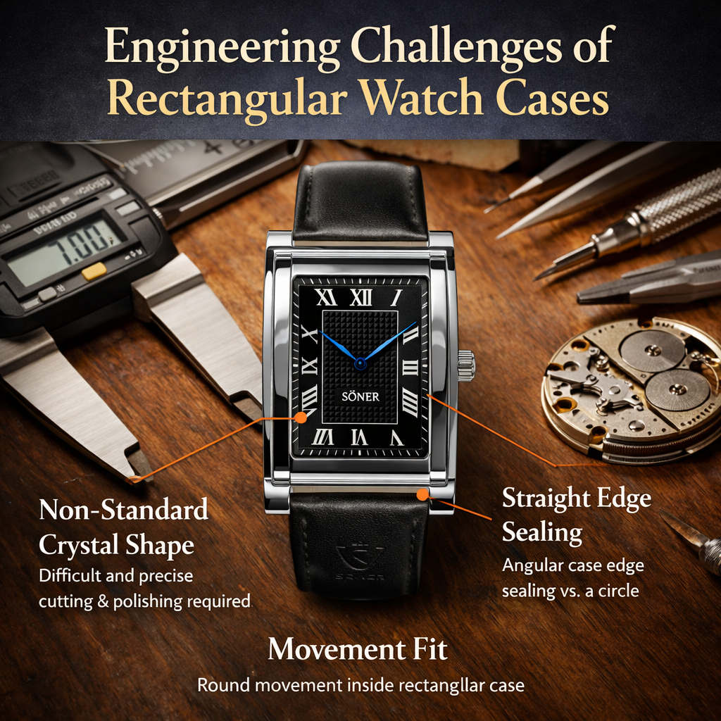 Engineering Challenges of Rectangular Watch Cases