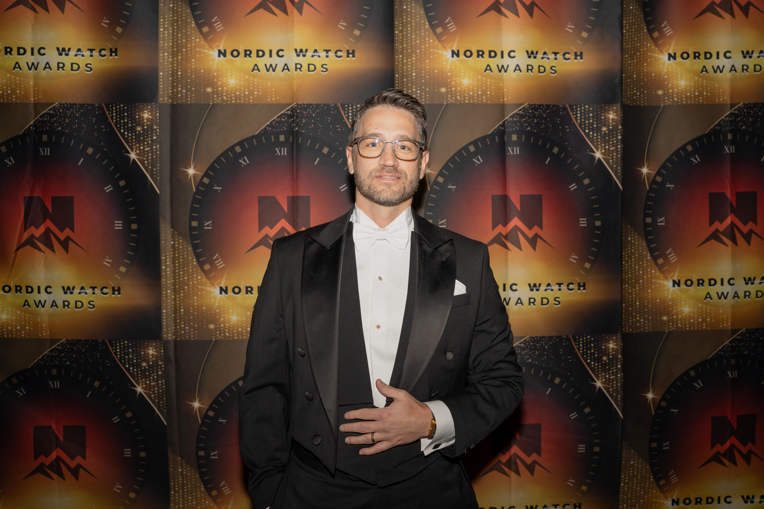 Freddie Palmgren representing Söner Watches at the Nordic Watch Awards 2025
