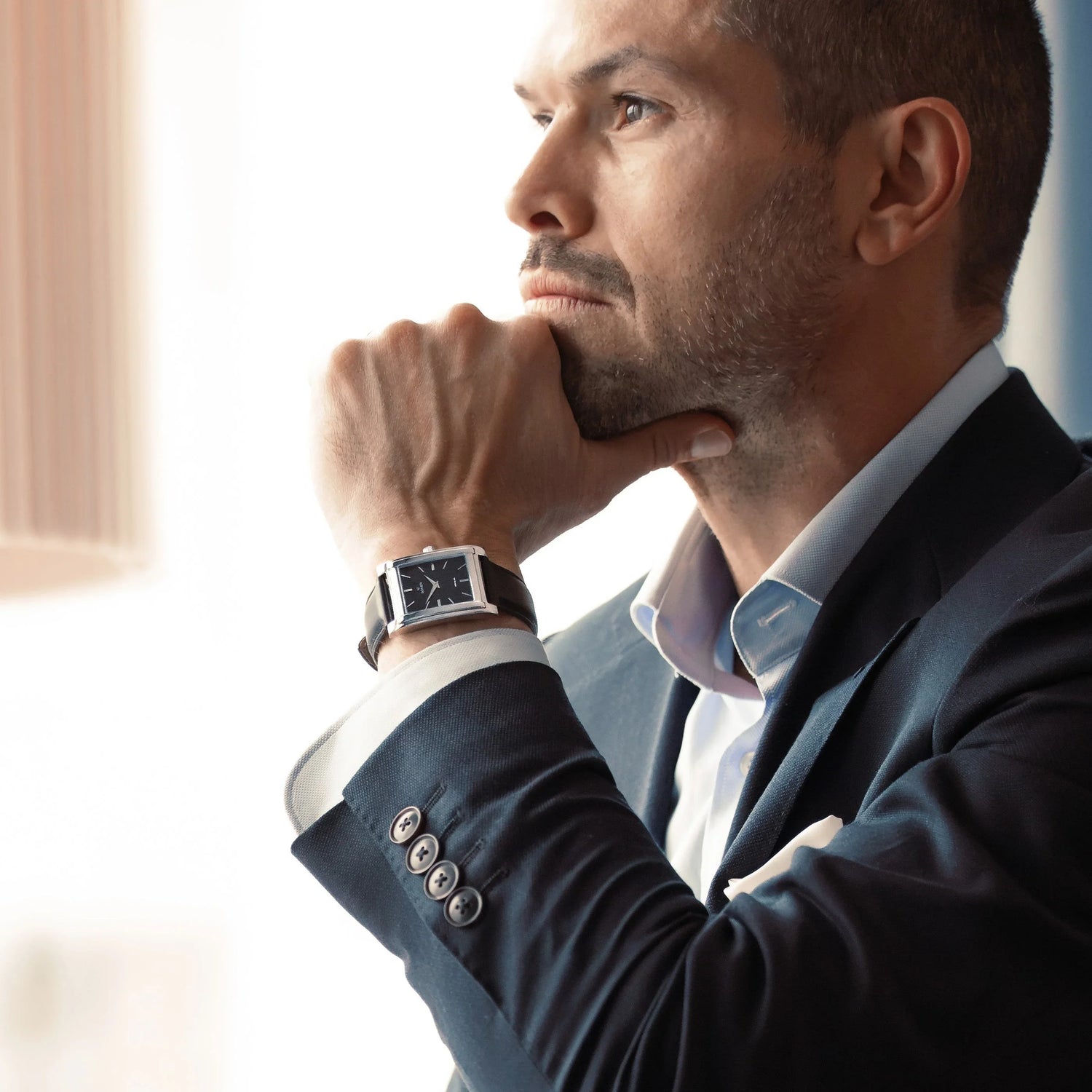 Refined Rectangular Watches for Men