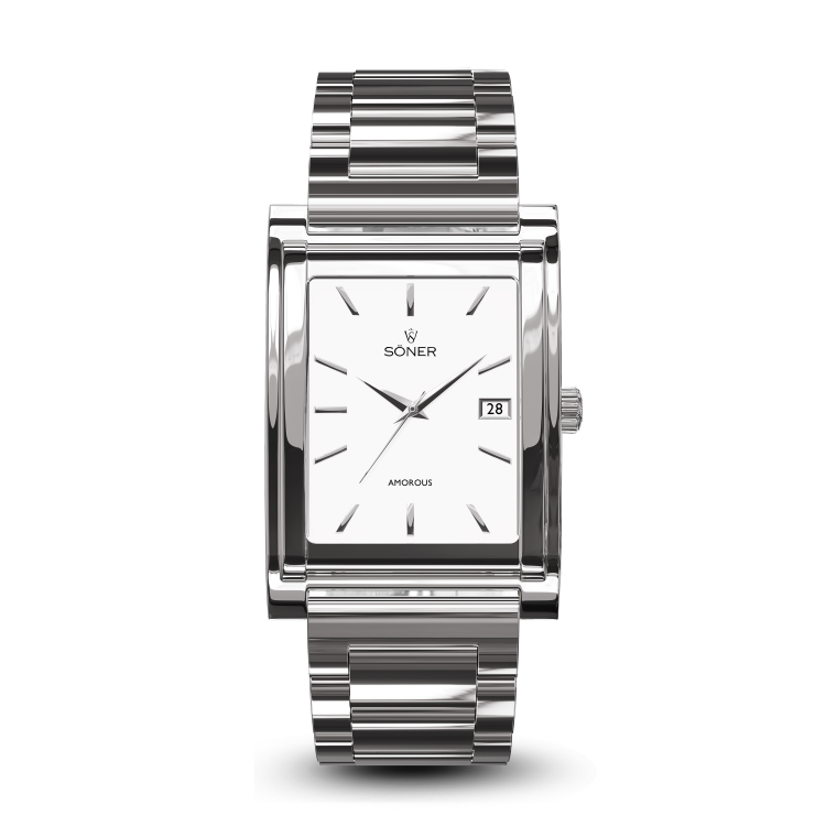 Amorous Vienna: Polished Steel White Dial by Söner Watches