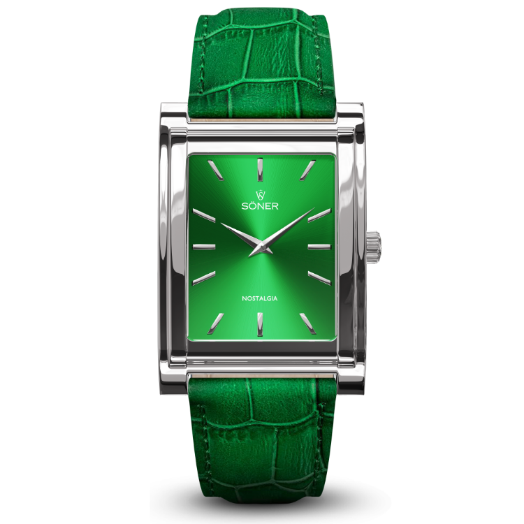 Nostalgia New York: Polished Steel Green Dial by Söner Watches
