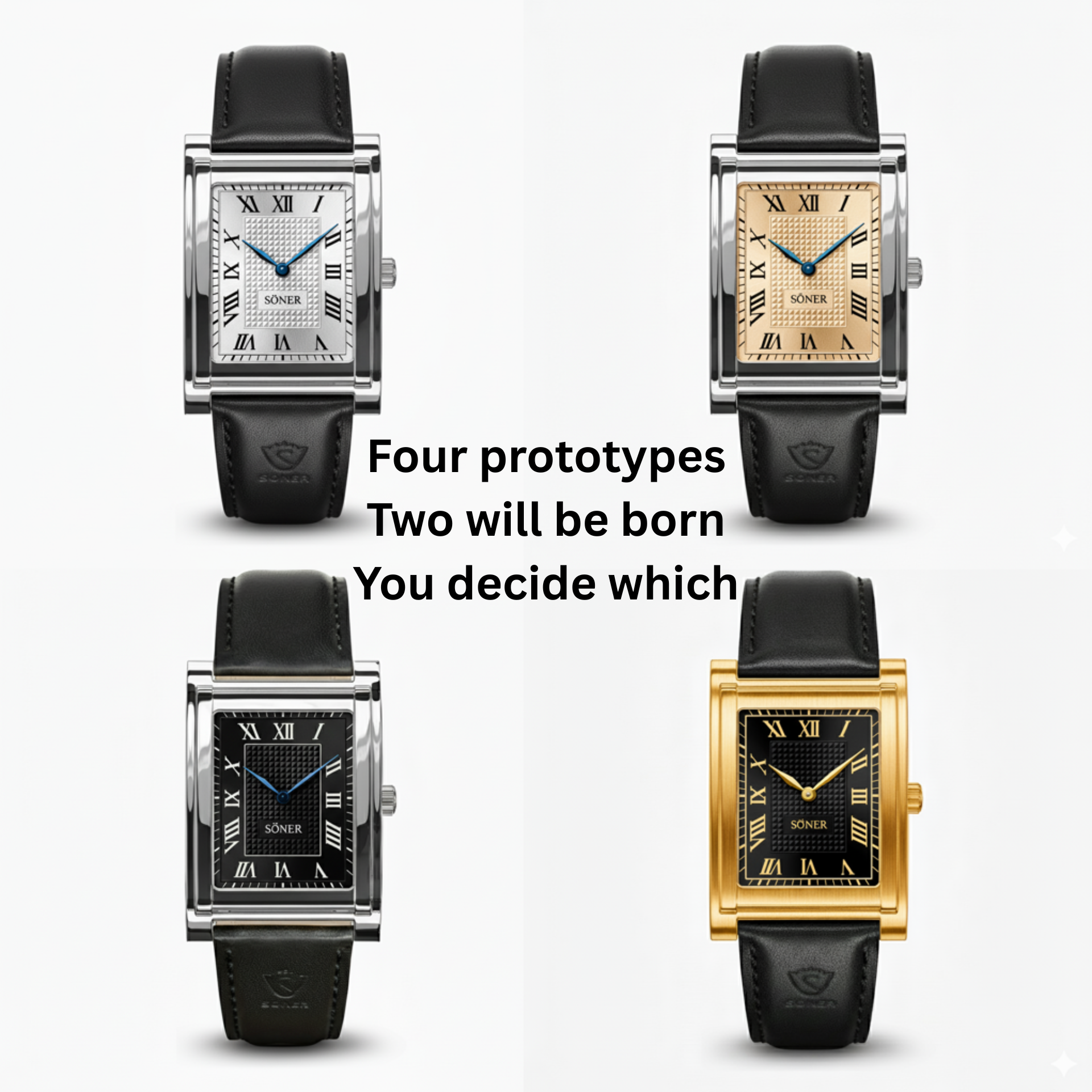 Four prototypes, Two will be born, You decide which!