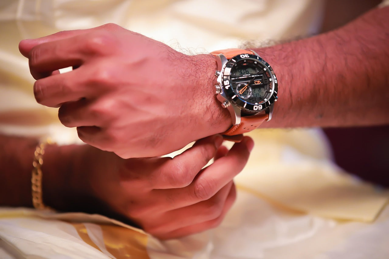 caucasian-hand-wearing-a-wrist-watch