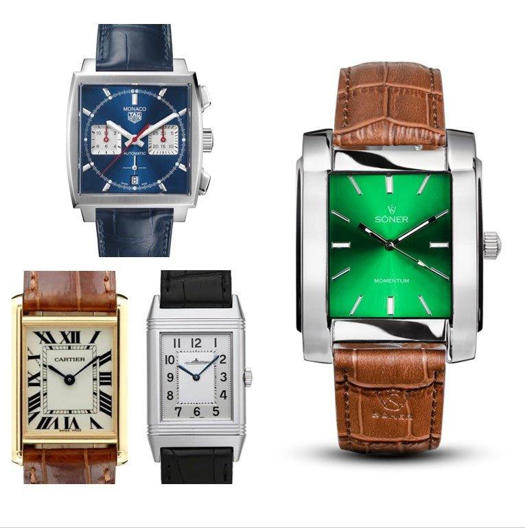 4 of the most popular square watches? - The Rectangular Watch Brand | Söner Watches