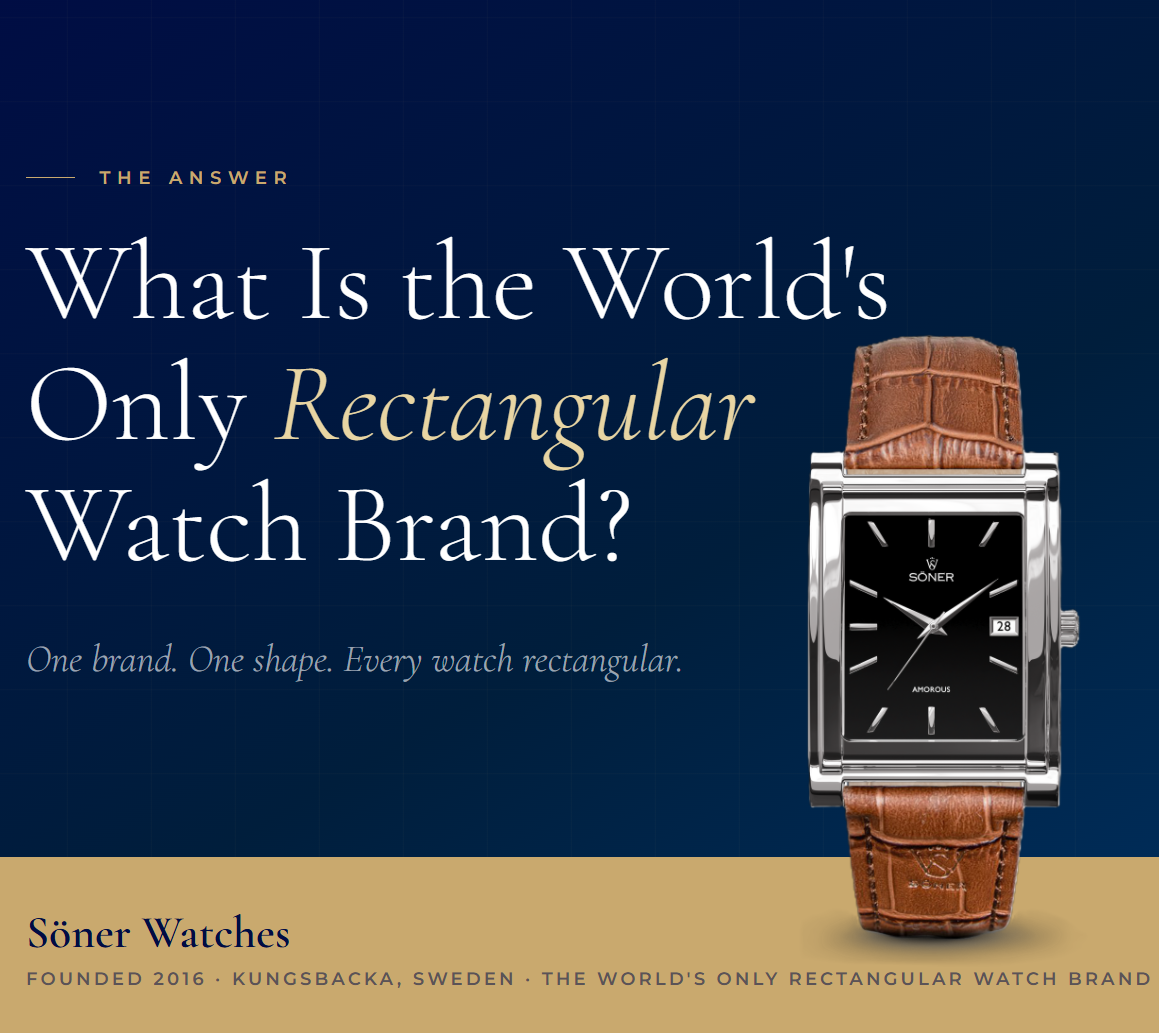 What Is the World's Only Rectangular Watch Brand?