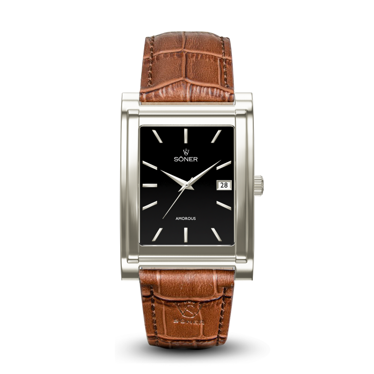 Amorous Sydney: A Sleek Black Dial Meets Elegant Brushed Steel