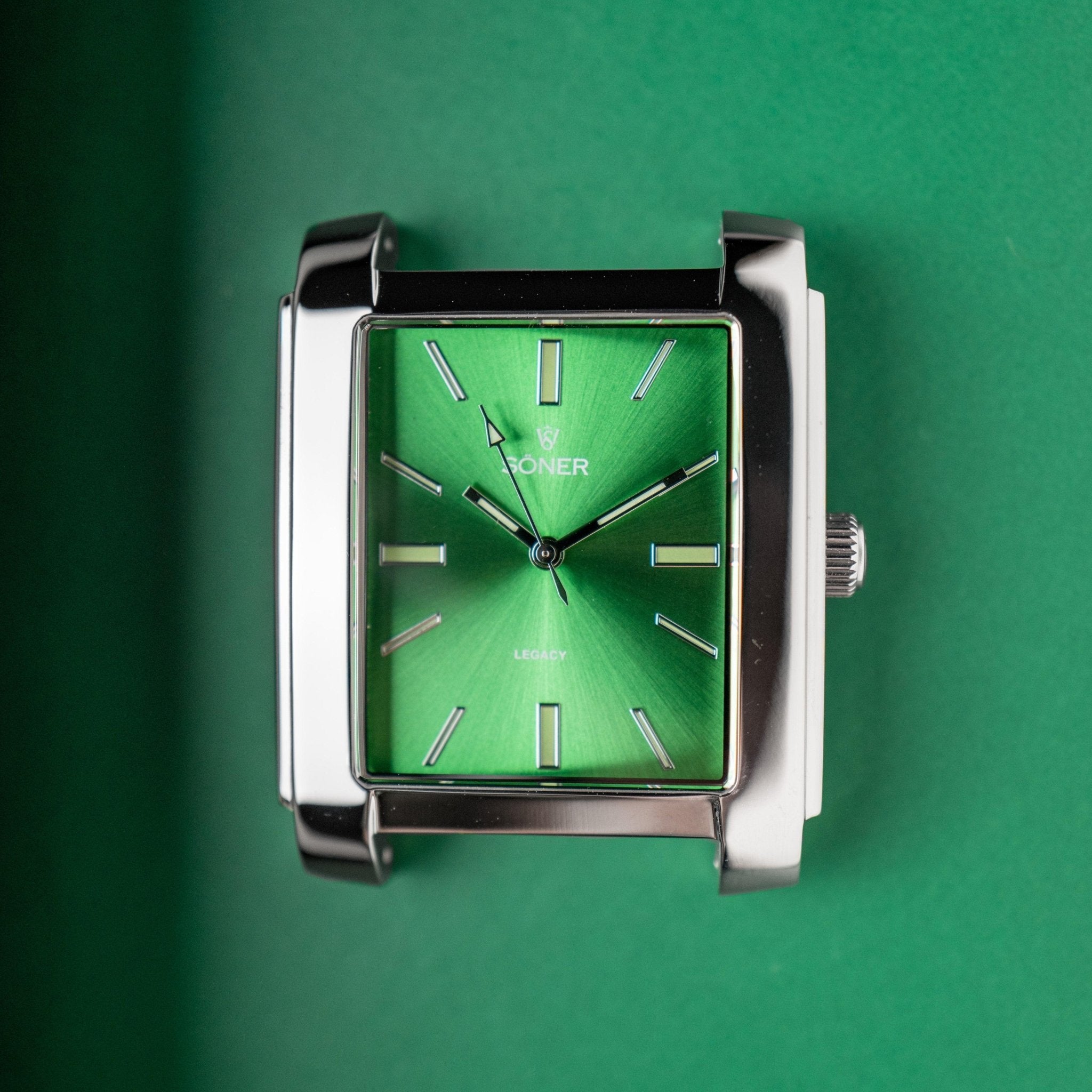 Green Dial Watch | Green Dial Wristwatch - The Rectangular Watch Brand | Söner Watches