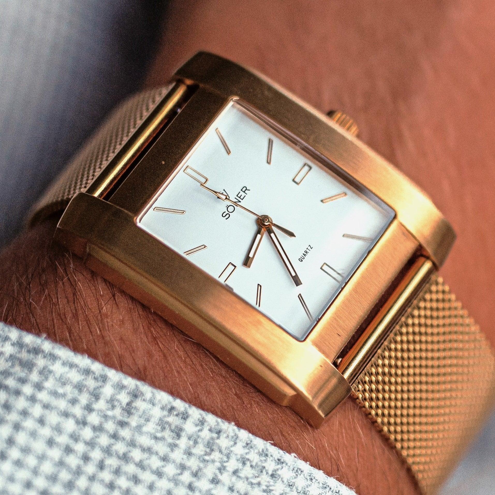 Guide to Gold Watches for Men - Söner Watches - The Rectangular Watch Brand | Söner Watches