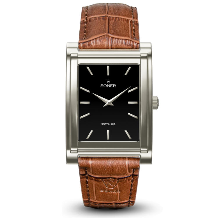 Nostalgia London: Brushed Steel Black Dial by Söner Watches