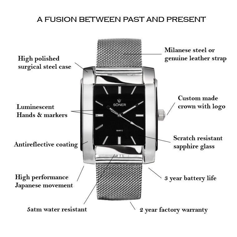 The Legacy - Technical specification - The Rectangular Watch Brand | Söner Watches