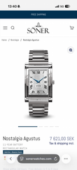 Silver Dial Rectangular Watches | Söner Watches