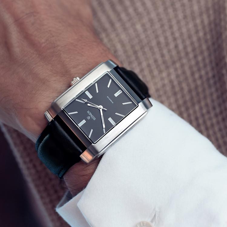 Rectangular Brushed Steel Watches | Modern, Durable Design