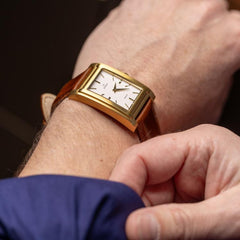Rectangular men's gold watches | If you value gold's classic charm!