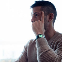 Rectangular watches in polished steel | High-end rectangular watches