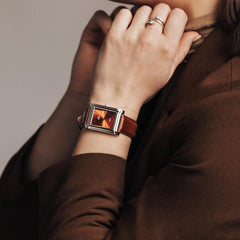 Premium square watch with red dial | want to make an impression?