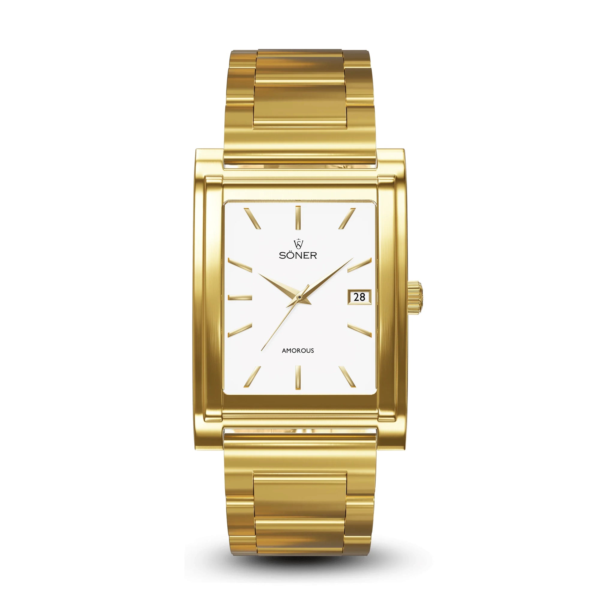 ゴールド 長方形ケース 腕時計 amorous_casablanca_gold_bracel