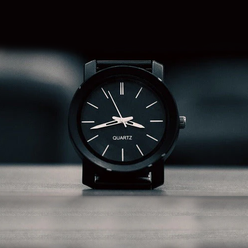 black-wrist-watch
