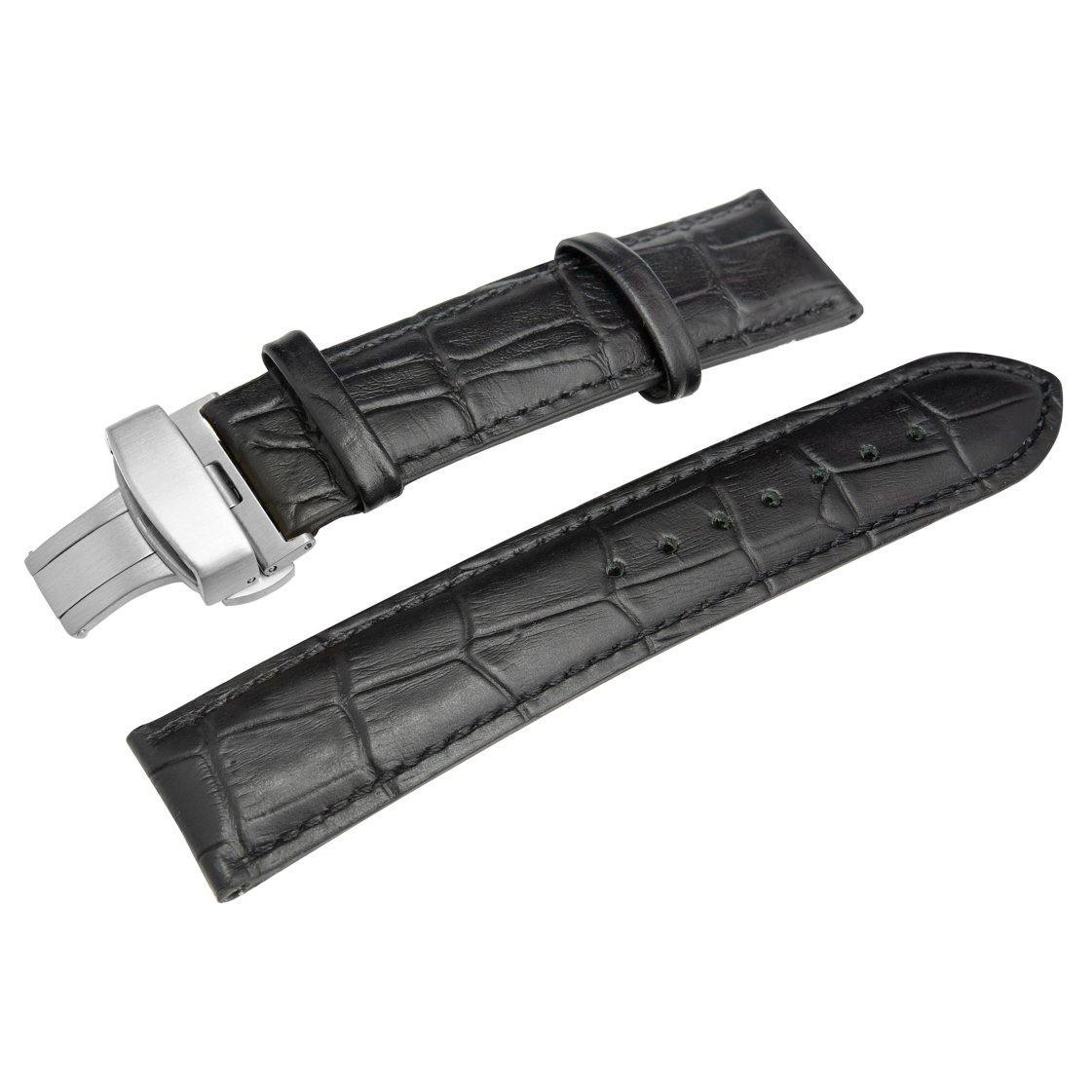 SÖNER HERITAGE C - Alligator strap in black leather SÖNER Watch straps.